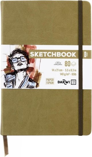 Szkicownik 14x21cm 140g khaki
