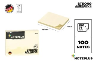 Karteczki samoprzylepne 100x75mm 100K żółte