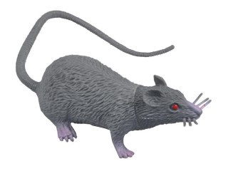 Szczur plastikowy szary 9cm