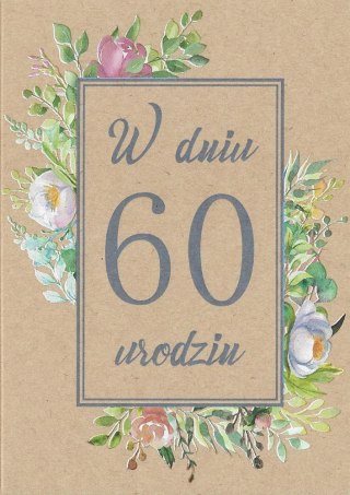 Kartka okolicznościowa Urodziny 60