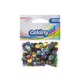 Cekiny 6mm 10g błyszczące mix kolorów