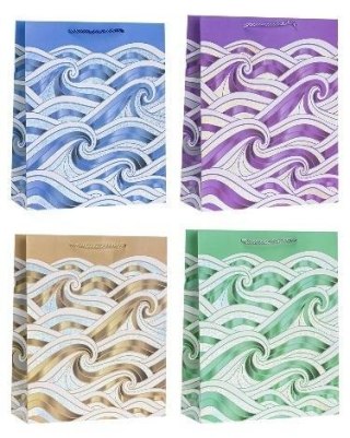 Torebka ozdobna 18x23x8cm hot-stamp mix ROZETTE