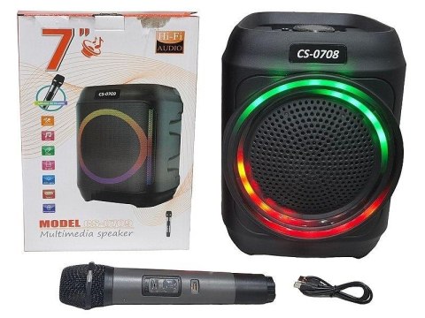 Głośnik Bluetooth z mikrofonem karaoke USB