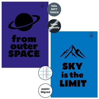 Zeszyt A4/32K kratka margines 90g Sky Space (6szt)