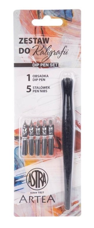 Zestaw do kaligrafii 5 stalówek z obsadką ASTRA