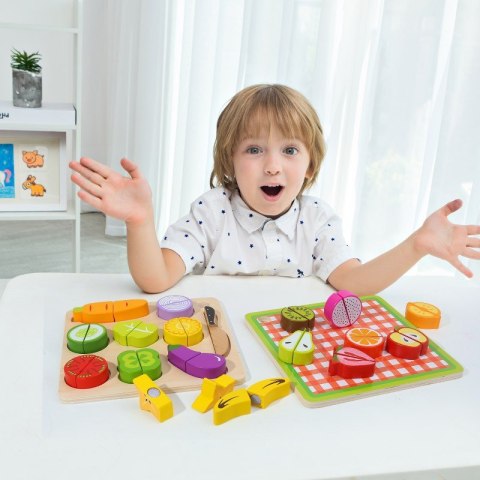 TOOKY TOY Drewniane Warzywa Deska Do Krojenia 20 el. TOOKY TOY Drewniane Warzywa Deska Do Krojenia 20 el.