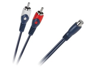 KPO2616 Kabel 1 x RCA gniazdo - 2 wtyki RCA 0.2m