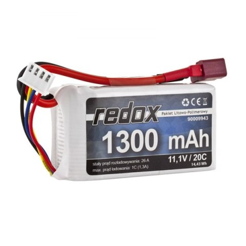 Pakiet Akumulator Redox LiPo 11,1V 1300mAh 20c Pakiet Akumulator Redox LiPo 11,1V 1300mAh 20c