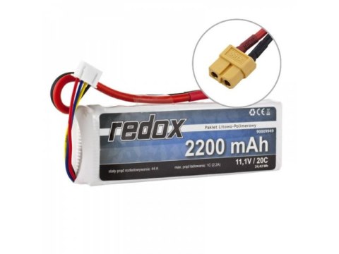 Pakiet Akumulator Redox LiPo 11,1V 2200mAh 20c Pakiet Akumulator Redox LiPo 11,1V 2200mAh 20c