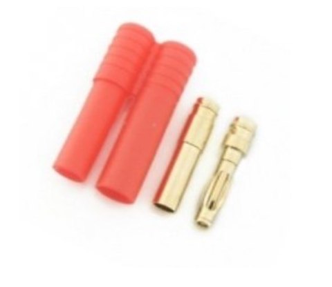 Wtyki GOLD - 4mm - Konektor zestaw z osłonką - 1 szt. Wtyki GOLD - 4mm - Konektor zestaw z osłonką - 1 szt.