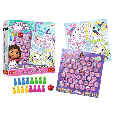 Gra 2w1 Chińczyk - Węże i drabiny Gabbys Dollhouse 2590 Gra 2w1 Chińczyk - Węże i drabiny Gabbys Dollhouse 2590