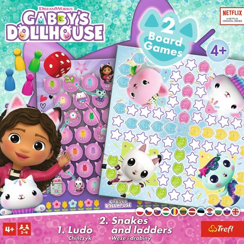 Gra 2w1 Chińczyk - Węże i drabiny Gabbys Dollhouse 2590 Gra 2w1 Chińczyk - Węże i drabiny Gabbys Dollhouse 2590