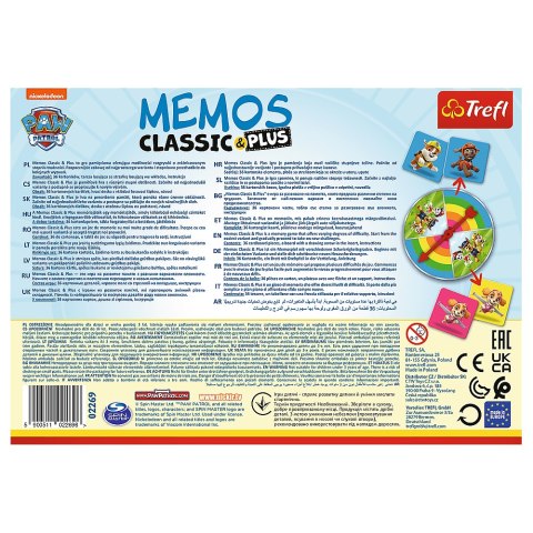 Gra Memos Classic i Plus Psi Patrol Trefl 02269 Gra Memos Classic i Plus Psi Patrol Trefl 02269