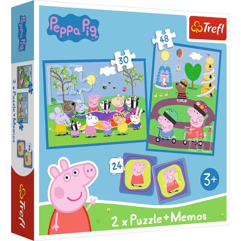 Puzzle - "2w1 + memos" - Radosne chwile z Świnką Peppą Trefl 93331 Puzzle - "2w1 + memos" - Radosne chwile z Świnką Peppą Trefl 93331