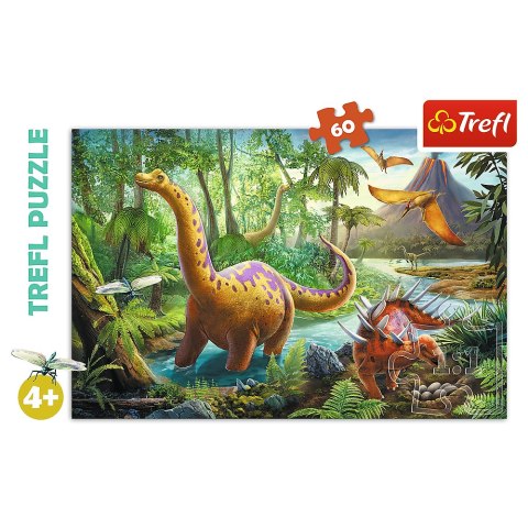 Puzzle 60 el. Wędrówka dinozaurów 17319 Puzzle 60 el. Wędrówka dinozaurów 17319