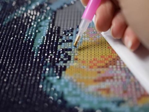 Haft Diamentowy, Obraz, Mozaika Diamentowa Diamond Painting, KOT Z TURKUSOWYM MOTYLKIEM 40x30cm Haft Diamentowy, Obraz, Mozaika Diamentowa Diamond Painting, KOT Z TURKUSOWYM MOTYLKIEM 40x30cm