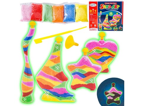 MAGICZNY PIASEK DO WYPEŁNIANIA, PIASEK DO SYPANIA, SAND ART, Kolorowe Butelki - Zrób To Sam DIY, Kreatywny Zestaw
