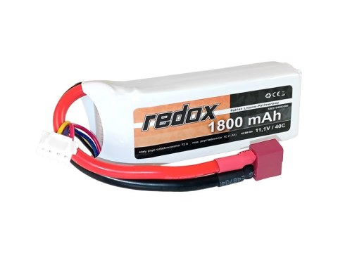 Akumulator Redox 1800 mAh 11,1V 40C - pakiet LiPo Akumulator Redox 1800 mAh 11,1V 40C - pakiet LiPo