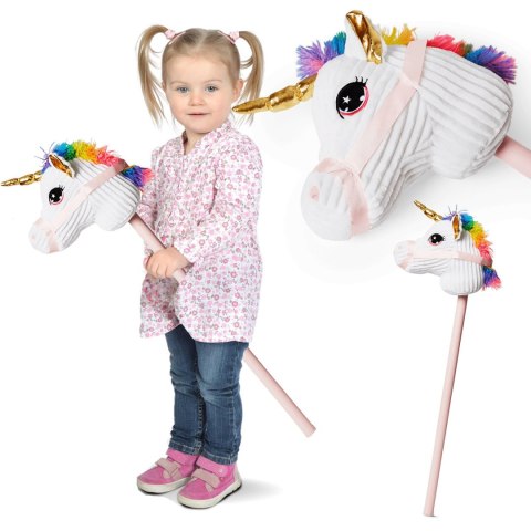 GŁOWA KONIA JEDNOROŻCA PLUSZOWA NA KIJU HOBBY HORSE BEZ DŹWIĘKU GŁOWA KONIA JEDNOROŻCA PLUSZOWA NA KIJU HOBBY HORSE BEZ DŹWIĘKU