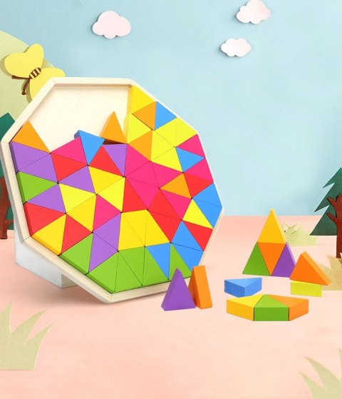 GRA LOGICZNA DREWNIANA TRÓJKĄTY UKŁADANKA PUZZLE JHTOY-947 GRA LOGICZNA DREWNIANA TRÓJKĄTY UKŁADANKA PUZZLE JHTOY-947