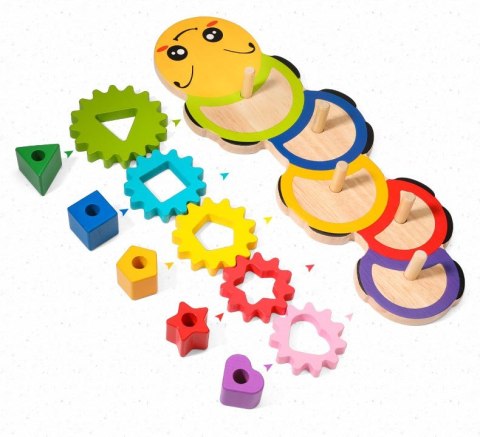 GRA ZRĘCZNOŚCIOWA LOGICZNA SORTER NAKŁADANKA GĄSIENICA JH-0098 GRA ZRĘCZNOŚCIOWA LOGICZNA SORTER NAKŁADANKA GĄSIENICA JH-0098