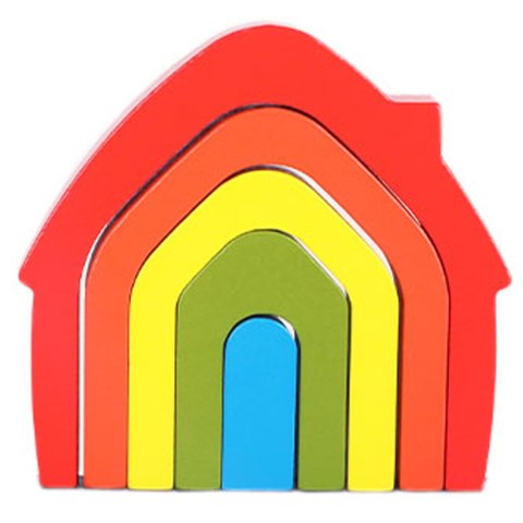 KLOCKI DREWNIANE GRA LOGICZNA ZRĘCZNOŚCIOWA TĘCZA DOMEK JHTOY-283 KLOCKI DREWNIANE GRA LOGICZNA ZRĘCZNOŚCIOWA TĘCZA DOMEK JHTOY-283