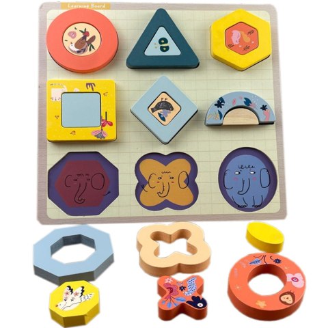 PUZZLE DREWNIANE EDUKACYJNE FIGURY GEOMETRYCZNE ZKB-2053 PUZZLE DREWNIANE EDUKACYJNE FIGURY GEOMETRYCZNE ZKB-2053