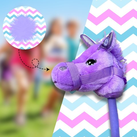 GŁOWA KONIA JEDNOROŻCA PLUSZOWA NA KIJU HOBBY HORSE FIOLETOWY Z DŹWIĘKIEM GŁOWA KONIA JEDNOROŻCA PLUSZOWA NA KIJU HOBBY HORSE FIOLETOWY Z DŹWIĘKIEM
