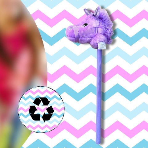 GŁOWA KONIA JEDNOROŻCA PLUSZOWA NA KIJU HOBBY HORSE FIOLETOWY Z DŹWIĘKIEM GŁOWA KONIA JEDNOROŻCA PLUSZOWA NA KIJU HOBBY HORSE FIOLETOWY Z DŹWIĘKIEM