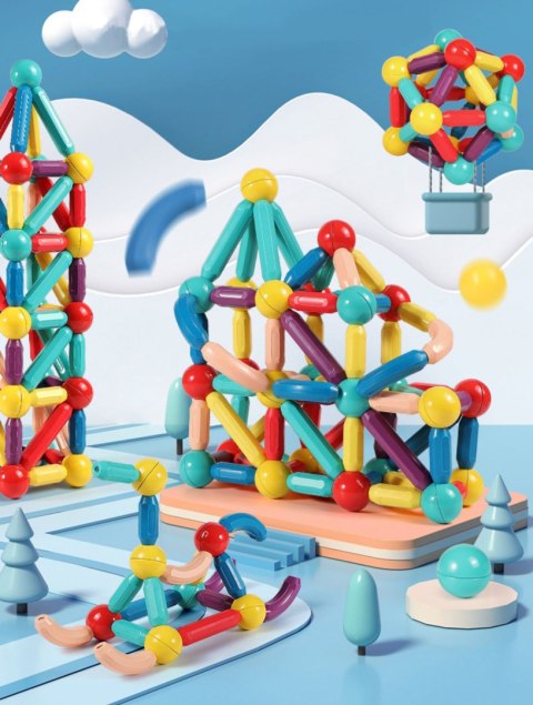Klocki edukacyjne magnetyczne konstrukcyjne sticks 64 el. Klocki edukacyjne magnetyczne konstrukcyjne sticks 64 el.