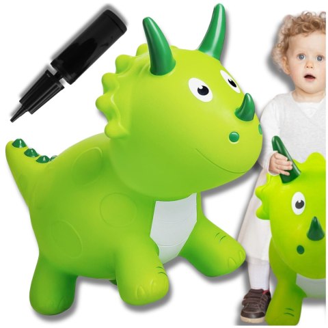SKOCZEK DLA DZIECI DO SKAKANIA GUMOWY Z POMPKĄ DINOZAUR SKOCZEK DLA DZIECI DO SKAKANIA GUMOWY Z POMPKĄ DINOZAUR