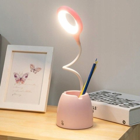 LAMPKA BIURKOWA RÓŻOWA Z POJEMNIKIEM LAMPKA BIURKOWA RÓŻOWA Z POJEMNIKIEM