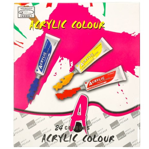 Farby akrylowe 12 ml x 24 kolory Farby akrylowe 12 ml x 24 kolory