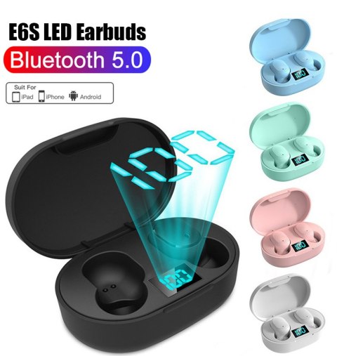 ND41_dS_59428 Słuchawki bluetooth E6s czarny