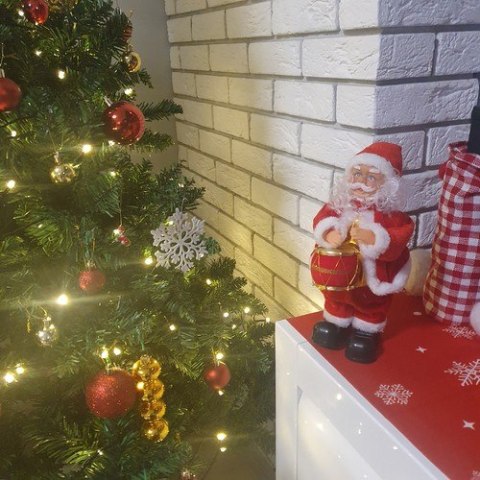 ND12_17350 Mikołaj grający- figurka 30cm Ruhhy 22162 5900779944275