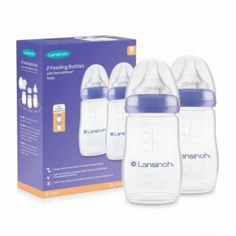 4077 BUTELKA 240ML X 2 + SMOCZEK NW LANSINOH 4077 BUTELKA 240ML X 2 + SMOCZEK NW LANSINOH