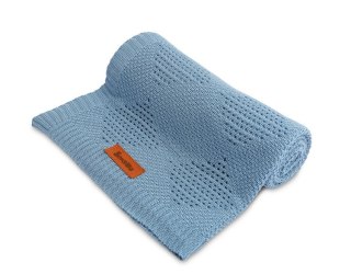 KOC BAMBUS 100% 100X80CM NIEBIESKI