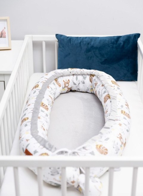 KOKON VELVET BIAŁY LEŚNA PRZYGODA 80x45 KOKON VELVET BIAŁY LEŚNA PRZYGODA 80x45