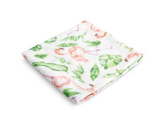 PIELUCHA MUŚLINOWA FLAMINGI 70 X 80