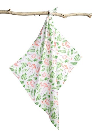 PIELUCHA MUŚLINOWA FLAMINGI 70 X 80