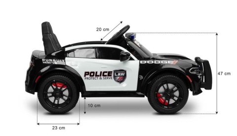 POJAZD NA AKUMULATOR DODGE CHARGER POLICJA WHITE