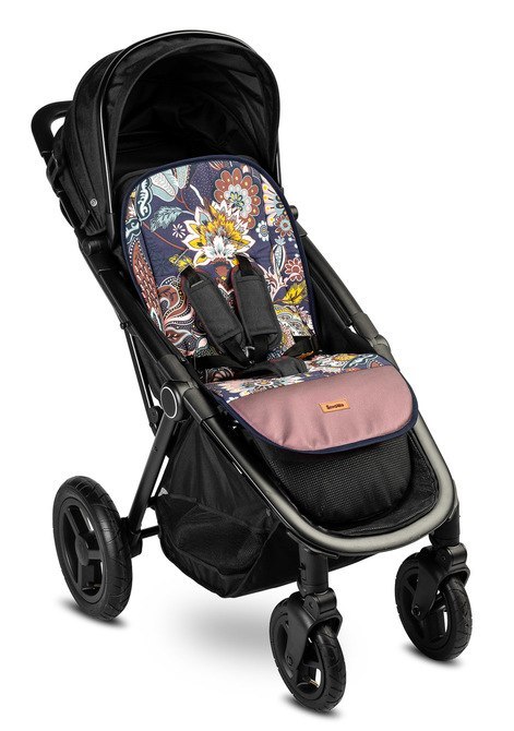 WKŁADKA DO WÓZKA WAFEL BOHO BRUDNY RÓŻ