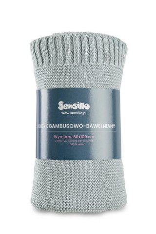 KOCYK BAMBUSOWO-BAWEŁNIANY 80X100 CM BABY GREY