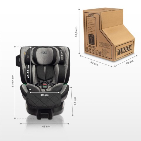 FOTELIK TUROX I-SIZE GREY (40-150)