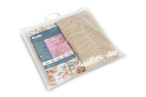 KOMPLET VELVET DO ŁÓŻECZKA SKWER BEŻOWY KOMPLET VELVET DO ŁÓŻECZKA SKWER BEŻOWY