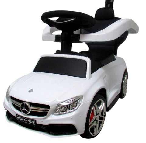 Pchacz Mercedes AMG c63 BIAŁY Jeździk, muzyka Pchacz Mercedes AMG c63 BIAŁY Jeździk, muzyka
