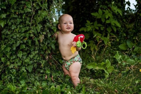 Pieluszka z kieszonką OS dwurzędowa, SUKULENTY