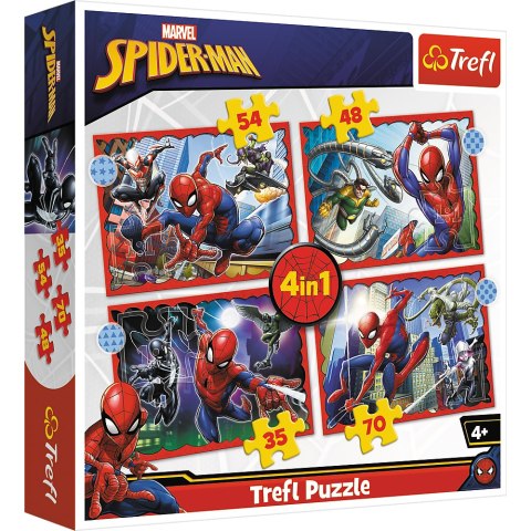 Puzzle - 4w1 - Bohaterski Spider-Man Trefl 34384 Puzzle - 4w1 - Bohaterski Spider-Man Trefl 34384