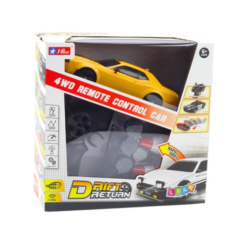 Auto Sportowe Do Driftu Wymienne Koła Zdalnie Sterowany RC 4WD Żółte Sport Auto Sportowe Do Driftu Wymienne Koła Zdalnie Sterowany RC 4WD Żółte Sport