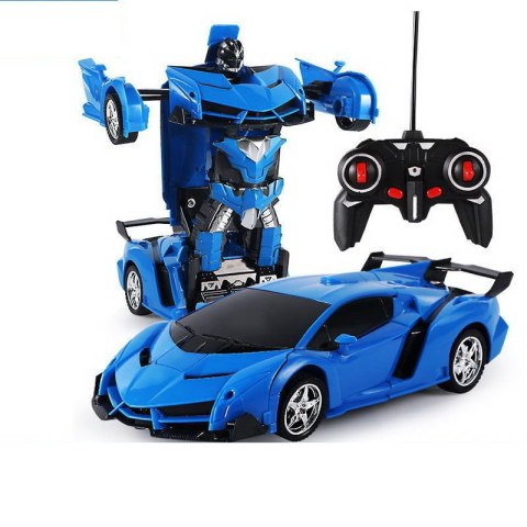 Auto Robot 2w1 R/C Pilot Światło Dźwięk Drift Niebieski Auto Robot 2w1 R/C Pilot Światło Dźwięk Drift Niebieski